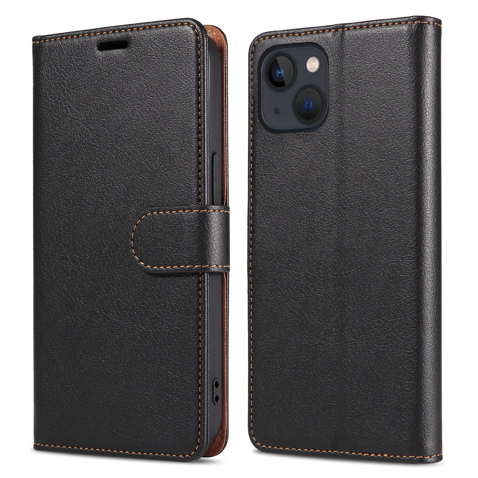 For iPhone 13 6.1 inch Wallet Phone Case PU Leather RFID Blocking Stand Magnetic Clasp Phone Cover For iPhone 13 6.1 inch Wallet Phone Case PU Leather RFID Blocking Stand Magnetic Clasp Phone Cover